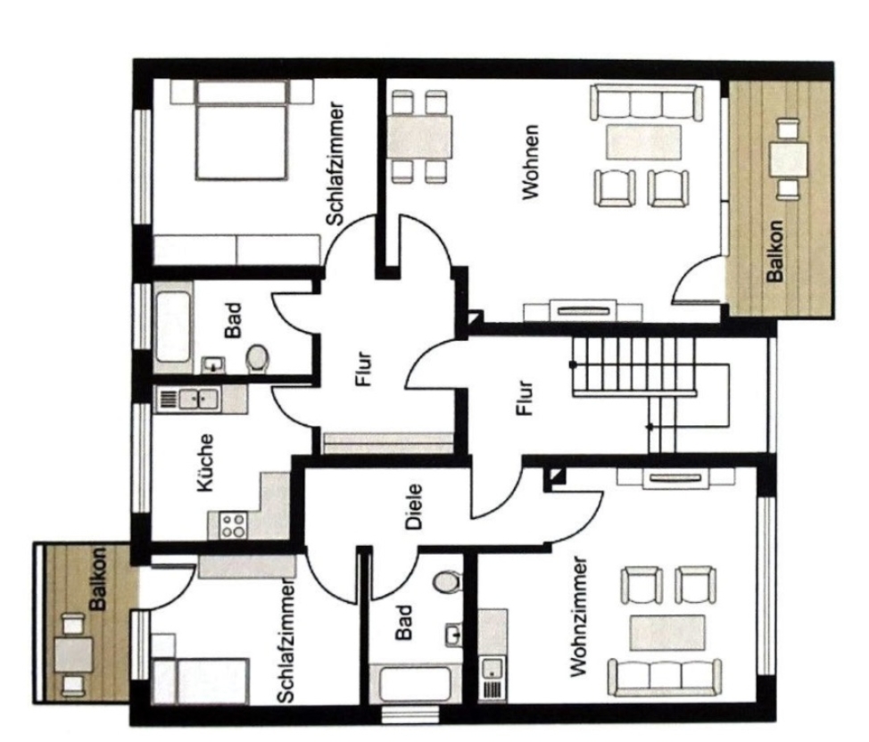 8 qm möbliertes Zimmer mit eigenem Hauseingang und Gartenzugang in 73-qm-EG-WG, 370 € für 1 Person, 3 separate Wohnungseingänge, Küche, Bad, Waschmaschine, in Uni-Nähe zu vermieten